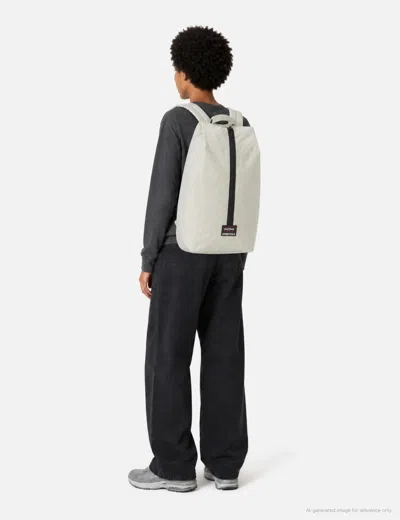 Essentials Logo-patch Zip-up Backpack In Beige/米色/베이지/ベージュ