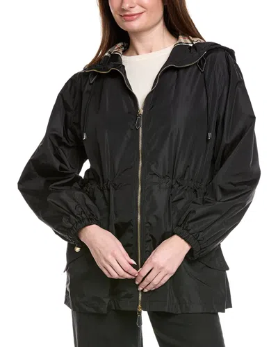 Burberry Drawstring Windproof Jacket In Black