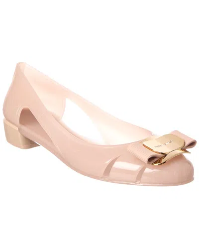 Ferragamo New Vara Jelly Ballet Flat In Pink