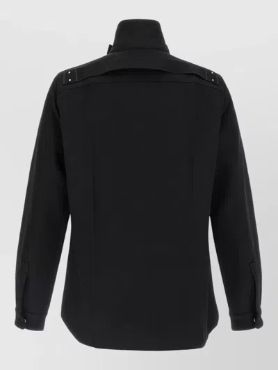 Rick Owens Wool Single Breasted Coat In Black