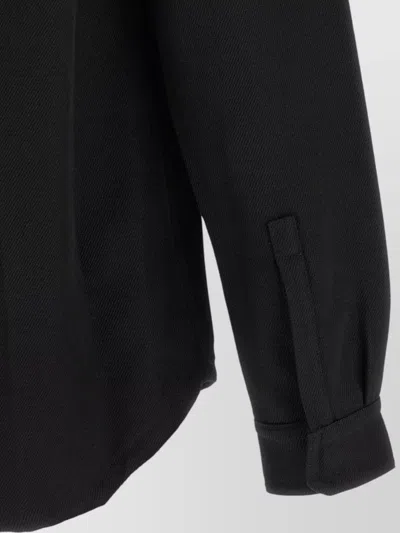 Rick Owens Wool Single Breasted Coat In Black