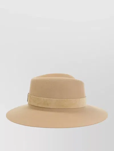 Maison Michel Wool Fedora Hat In Neutral