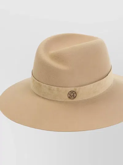 Maison Michel Wool Fedora Hat In Neutral