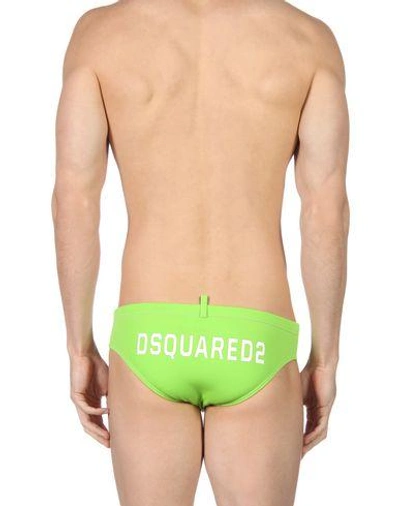 Shop Dsquared2 Swim Briefs In Acid Green