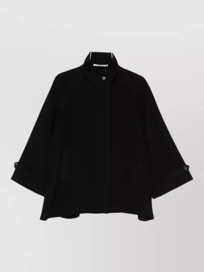 Tagliatore Wool Single Breasted Coat In Black