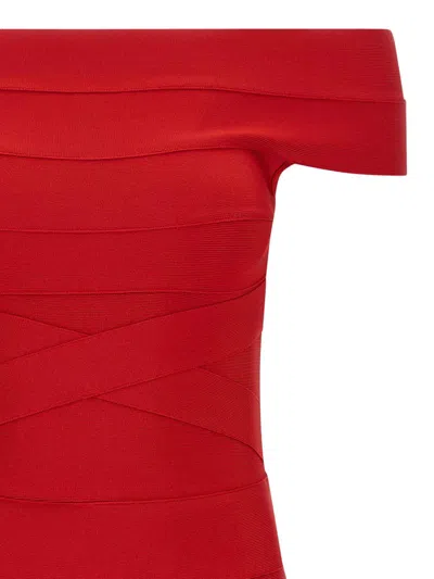 Rotate Birger Christensen Top - Rojo In Rojo