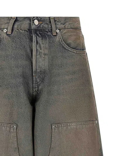 Haikure Wide-leg Patch Pocket Jeans In Azul