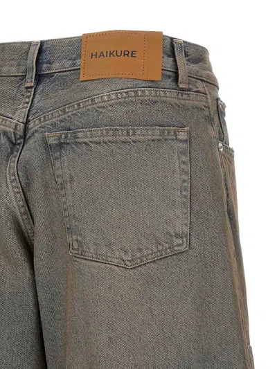 Haikure Wide-leg Patch Pocket Jeans In Azul