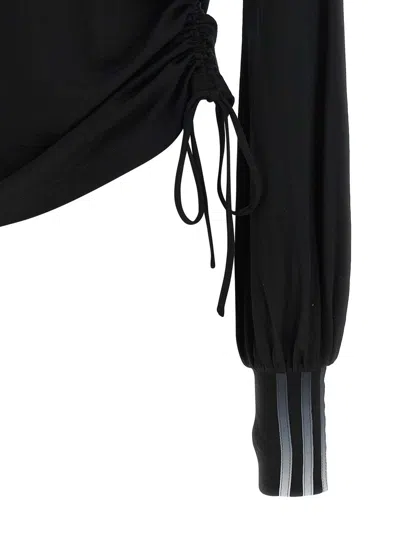 Y-3 Merino Wool With Side Drawstring Long-sleeve T-shirt In Black