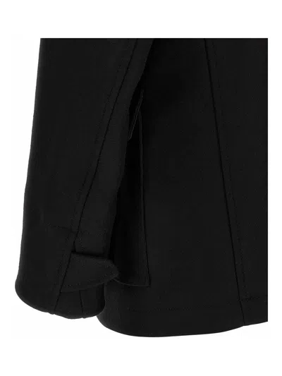 Dsquared2 Wool Double-breasted Coat In Negro
