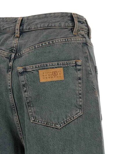 Mm6 Maison Margiela Vaqueros Rectos - Gris In Gris