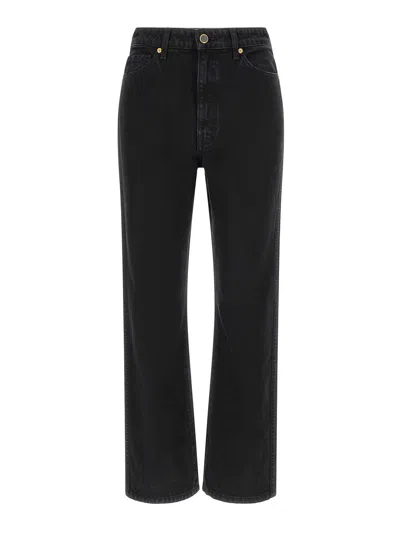 Khaite High-waisted Straight Jeans In Black