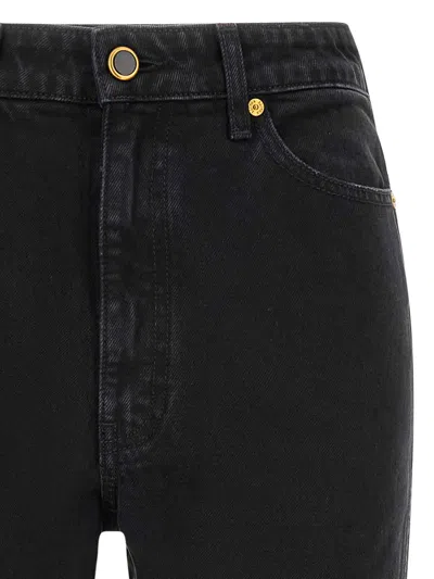 Khaite High-waisted Straight Jeans In Black