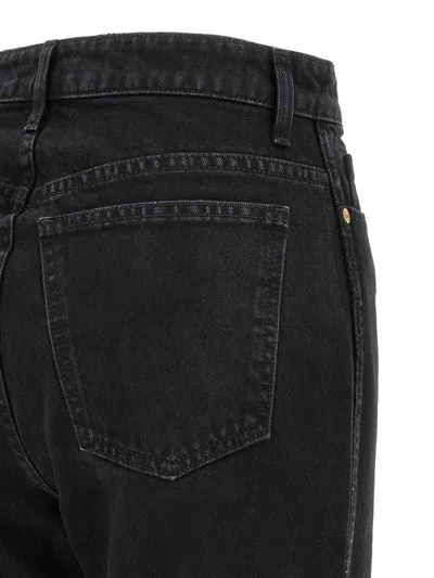 Khaite High-waisted Straight Jeans In Black
