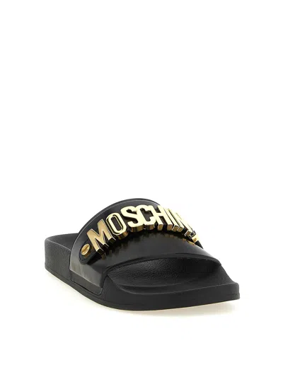 Moschino 'pool' Slides In Dorado