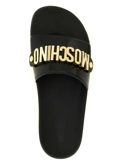 Moschino 'pool' Slides In Dorado