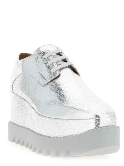 Stella Mccartney Metallic Eva Platform Flat In Silver