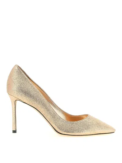 Jimmy Choo Romy 85 Glitter-effect Pumps In Color Carne Y Neutral