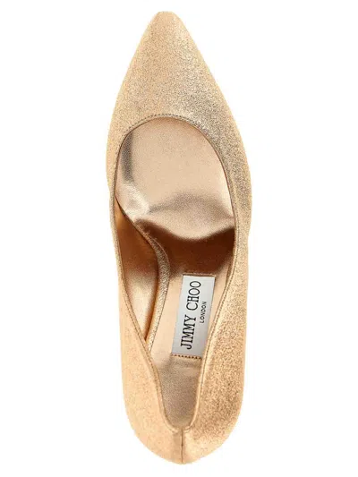 Jimmy Choo Romy 85 Glitter-effect Pumps In Color Carne Y Neutral