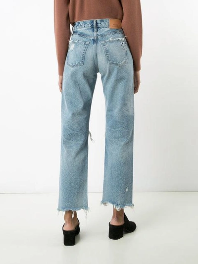 Shop Moussy Distressed High-rise Jeans