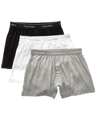 Calvin Klein Traditional Boxer 3-pack In Gray