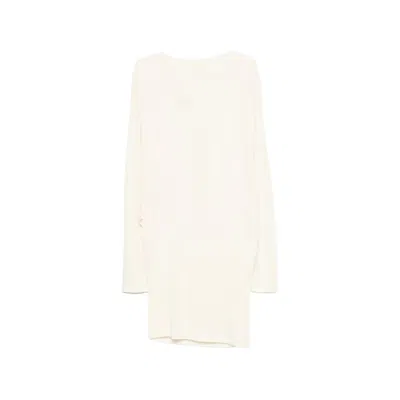 Jacquemus Draped Open-back Mini Dress In Neutral