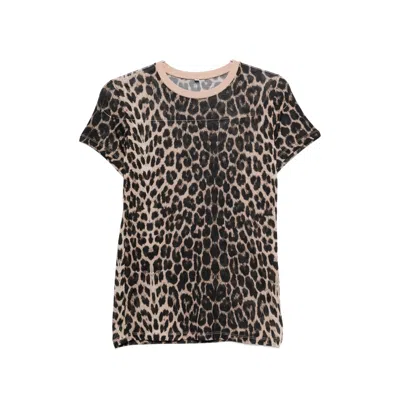 Baserange Leopard-print T-shirt In Neutrals/black