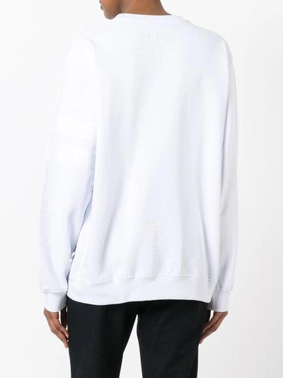 Shop Gcds Branded Sweatshirt In White