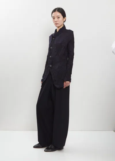 Y's Asymmetrical Button Jacket In Black