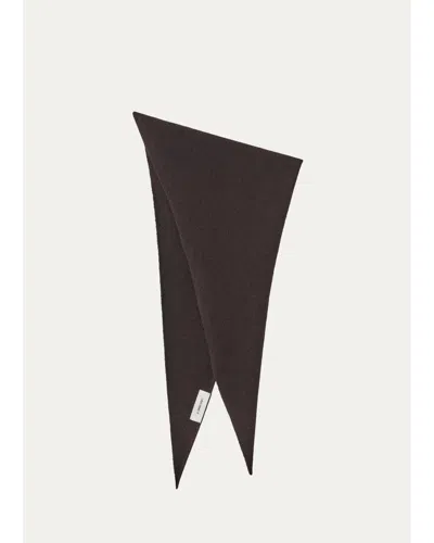 Lisa Yang Florianne Triangular Scarf In Dark Oak