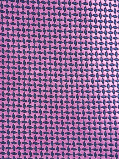 Brioni Geometric-pattern Tie In Pink