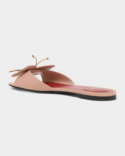 Valentino Flutterby Flat Slides In Bnw Light