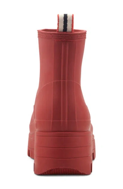 Hunter Briana Rain Bootie In Medium Red 610