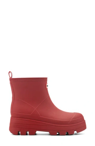 Hunter Briana Rain Bootie In Medium Red 610