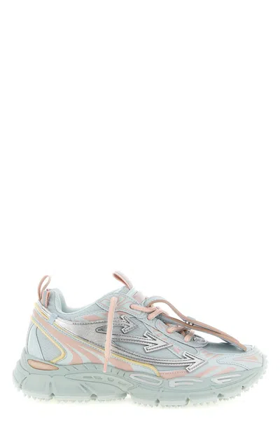 Off-white Layered Technical Mesh Sneakers In Blue