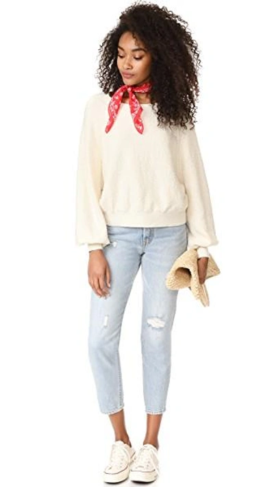 Shop Free People Found My Friend Sweatshirt In Ivory