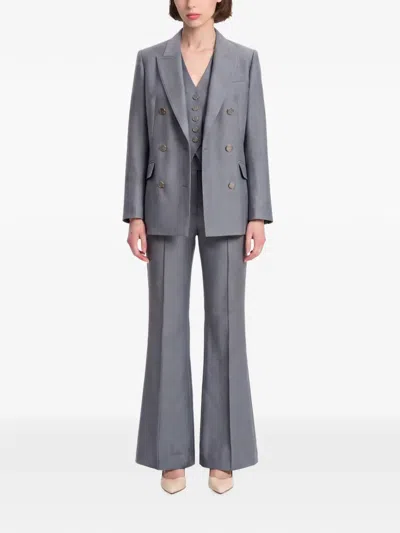 Zimmermann Double-breasted Peak-lapels Jacket In Blue