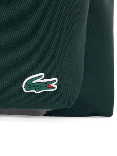 Lacoste Logo-patch Backpack In Green