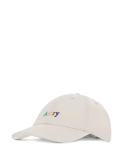 Autry Logo-embroidered Distressed Baseball Cap In White