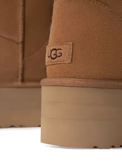 Ugg Classic Mini Platform Ankle Boots In Brown