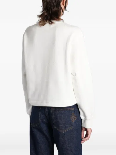 Casablanca Logo-embroidered Sweatshirt In White