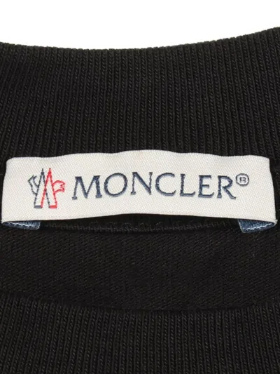 Pre-owned Moncler 2000s Logo Patch T-shirt In Black