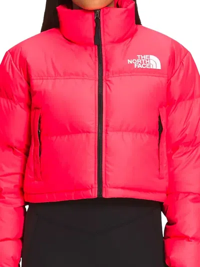 The North Face Nuptse Short Puffer Jacket In Pink