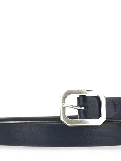 Alberto Luti Square-buckle Leather Belt In Blue