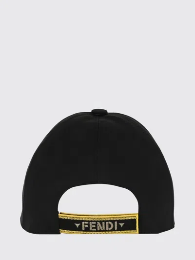 Fendi Logo-tape Baseball Cap In Black