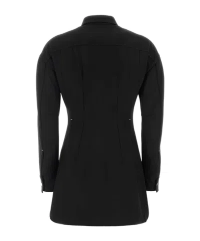 Jil Sander Wool-blend Button-front Shirt In Black