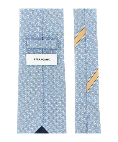 Ferragamo 'intreccio' Tie In Blue