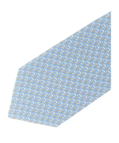Ferragamo 'intreccio' Tie In Blue