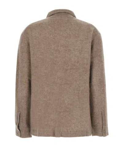 P.a.r.o.s.h Long-sleeve Open-front Cardigan In Brown
