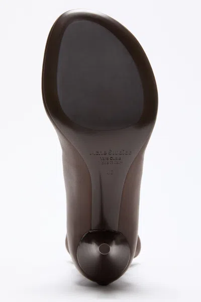 Acne Studios Round-toe Leather Ankle Boots In Brown